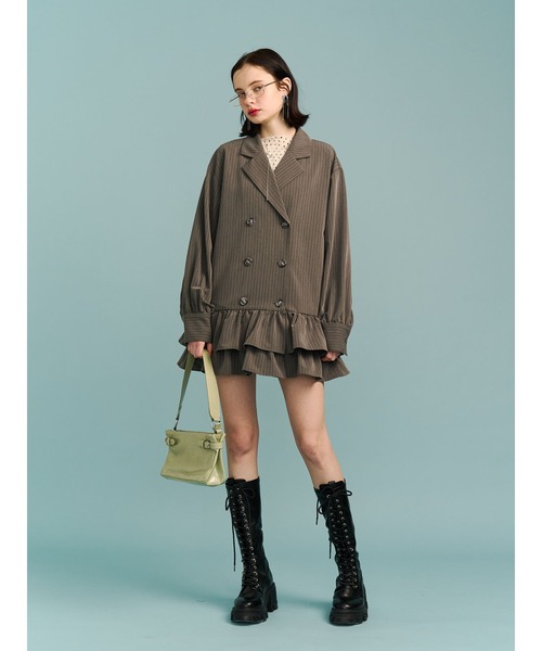 jouetie（ジュエティ） ワンピース ヘムフリルトレンチミニワンピース