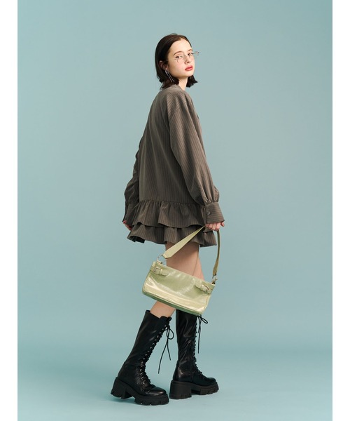 jouetie（ジュエティ） ワンピース ヘムフリルトレンチミニワンピース