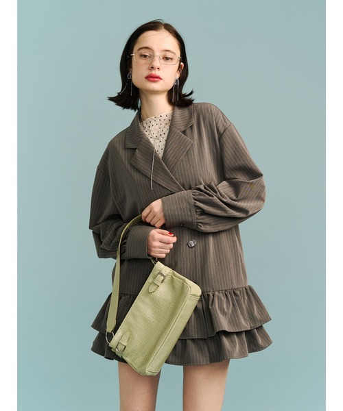 jouetie（ジュエティ） ワンピース ヘムフリルトレンチミニワンピース