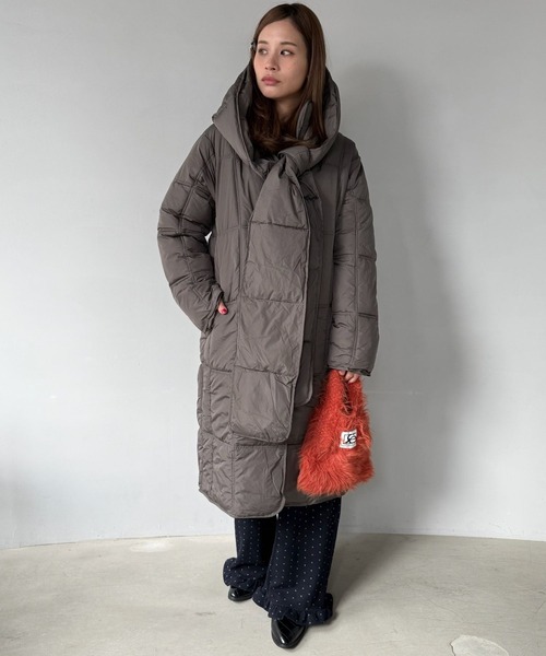 SANSeLF（サンセルフ） ダウンコート ダウンジャケット マフラー付き