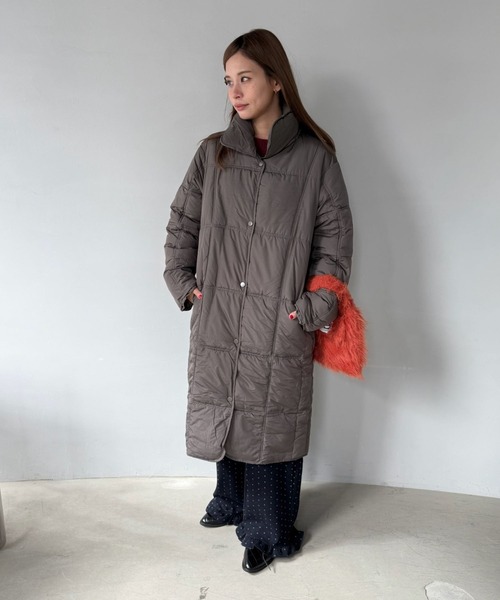 ★最終価格★定価6万円 クレージュダウンコートサイズ38美品 ベーシックタフタ ロングダウンコート/撥水加工（ダウンジャケット