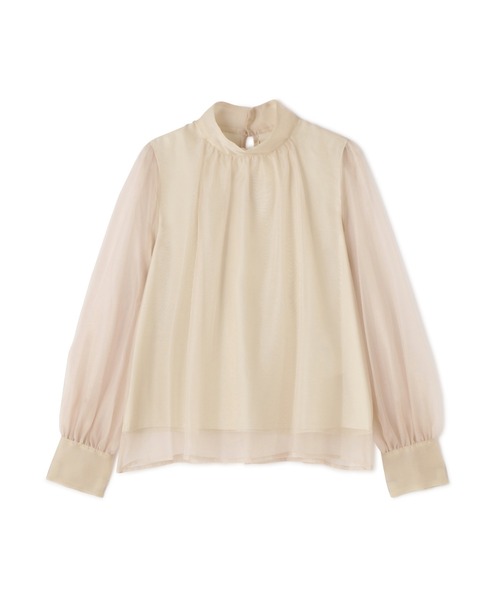 「NATURAL BEAUTY BASIC」 長袖ブラウス SMALL チャコールグレー レディースの画像2