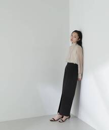 「NATURAL BEAUTY BASIC」 長袖ブラウス SMALL チャコールグレー レディースの画像7