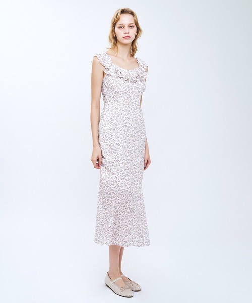 deicy デイシー チェリードットフリル ワンピース ロング DEICY（デイシー） ワンピース ローズフリルワンピース : ZOZOTOWN