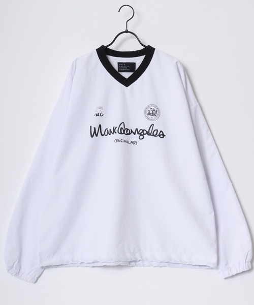 「Mark Gonzales」 長袖シャツ X-LARGE ライトグレー メンズ_画像2