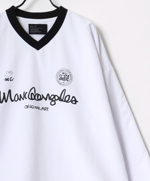 「Mark Gonzales」 長袖シャツ X-LARGE ライトグレー メンズ_画像3