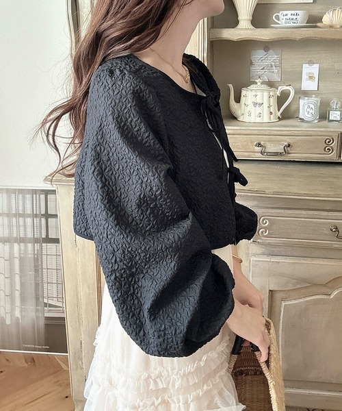 「Meiru」 長袖ブラウス LARGE グレー レディースの画像3