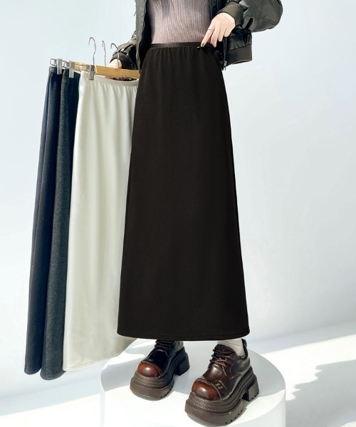 スカート 裏起毛×バックスリットロングスカート : ZOZOTOWN Yahoo!店