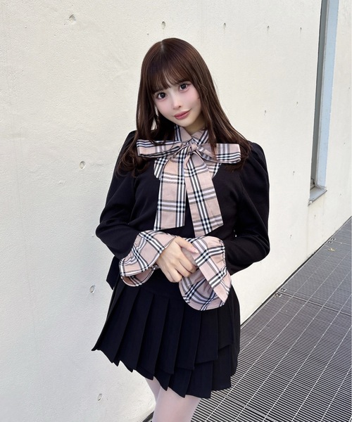 ワンウェイ 長袖 黒Tシャツ oneway ロングTシャツ レディース トップス one way（ワンウェイ）の「リンガーロングTシャツ（Tシャツ/カットソー