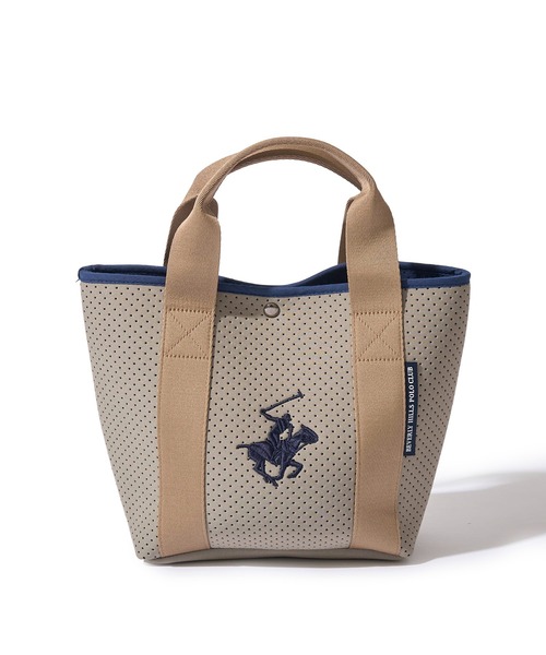 トートバッグ ミニ 「BEVERLY HILLS POLO CLUB / ビバリーヒルズポロクラブ」パンチングネオプレーンミニトートバッグ レディース メンズ | BEVERLY HILLS POLO CLUB | 05