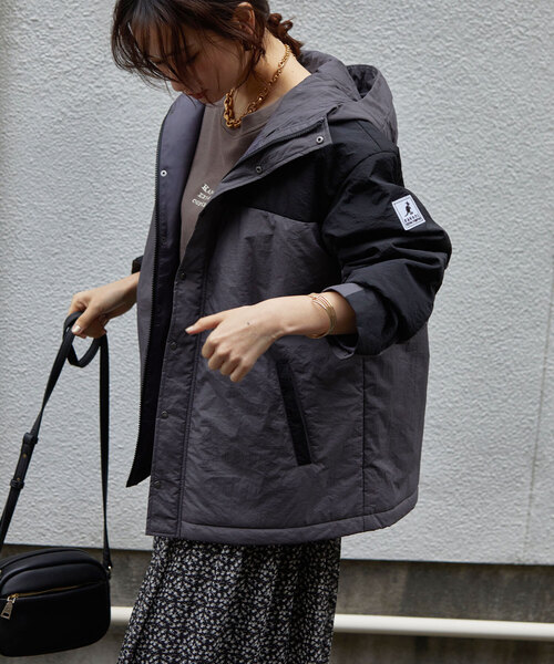 「KANGOL EXTRA COMFORT」 ブルゾン L チャコール レディース_画像3