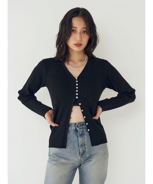 ungrid♡ニットカーディガン Ungrid（アングリッド） カーディガン アンゴラ混ジップニットカーデ