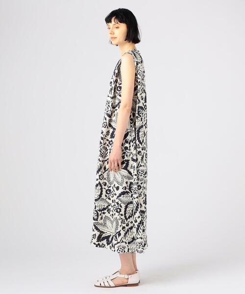 「SOULEIADO」 ノースリーブワンピース 36 イエロー系その他2 レディース_画像3