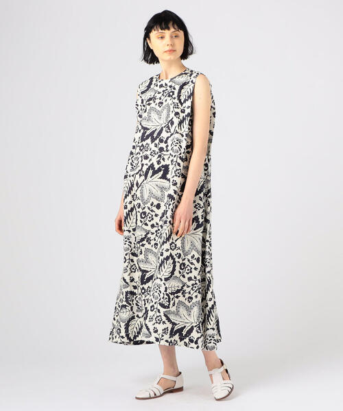 「SOULEIADO」 ノースリーブワンピース 36 イエロー系その他2 レディース_画像6