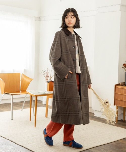 niko and…（ニコアンド） コート MEDIUM チャコール レディース