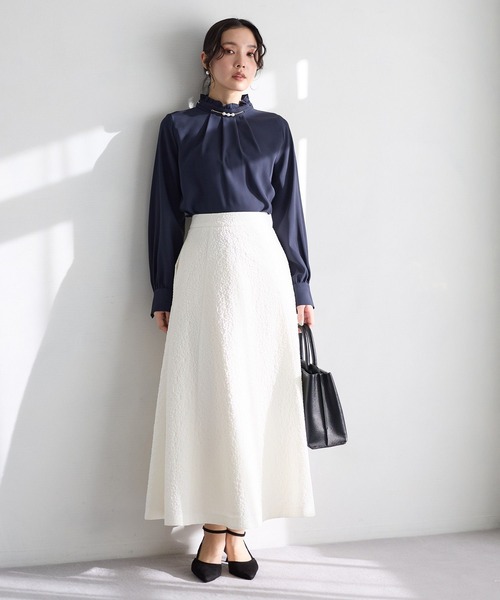 ミュウミュウ 2014 ジャガード フレアースカート 黒 [42] Miu Miu RTW