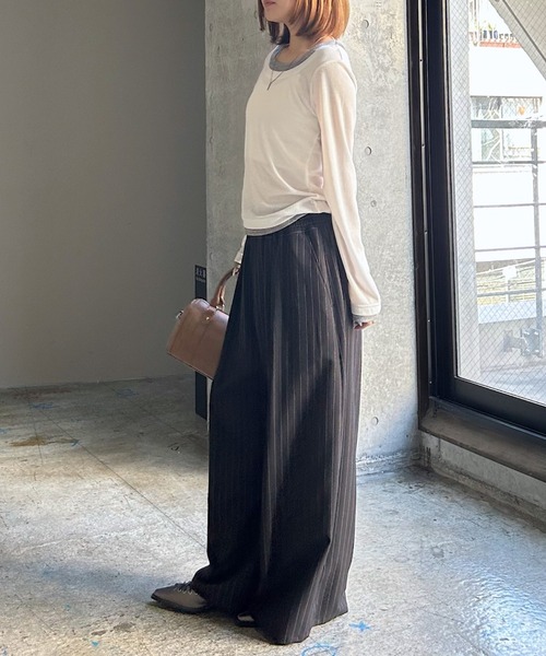 PAGEBOY（ページボーイ） tシャツ フェイクレイヤードカットロング 