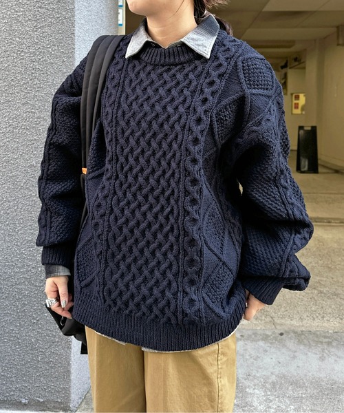 「CPCM」 長袖ニット L オフホワイト メンズ_画像3