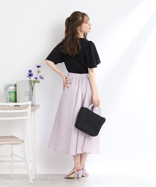「couture brooch」 フレアスカート 38 ブラウン系その他 レディース_画像4