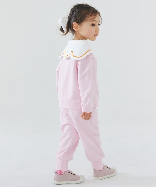 ※ひらり 【新品】うさと　子供服セットアップ　バック付き 子供服 トップス うさぎ ロンT ポシェット風 長袖 Tシャツ ( 80-130cm
