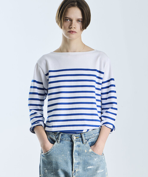 ORCIVAL オーシバル　ラッセル編みフレンチセーラー　ビッグTシャツ　8 ORCIVAL（オーシバル） tシャツ | ラッセル ボートネック フレンチ