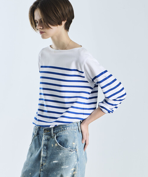 orcival オーシバル ラッセル ワイドセーラーTシャツ WOMEN 1 ORCIVAL（オーシバル） tシャツ | ラッセル ボートネック フレンチ