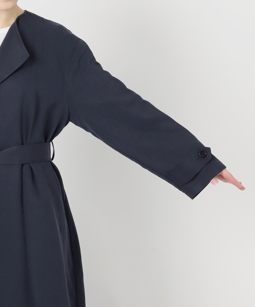 SPICK AND SPAN ネイビー コート サイズ38 Spick & Span」 ノーカラーコート 38 ネイビー レディース Spick＆Span