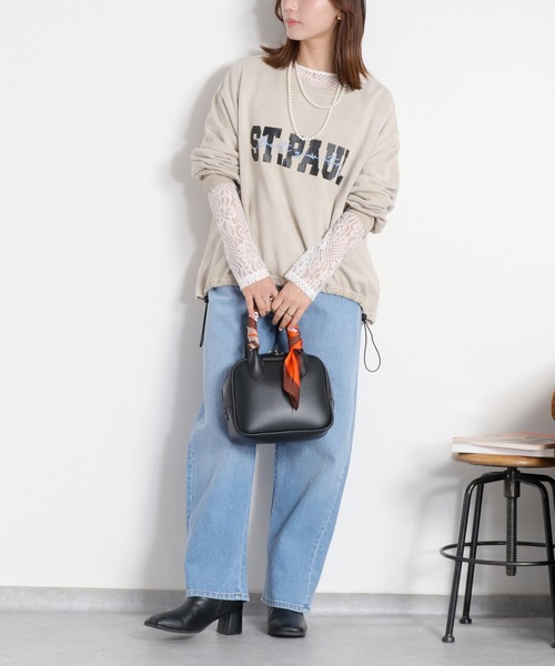 cepo（セポ） tシャツ ミニ裏毛フェード加工スソドロストプルオーバー