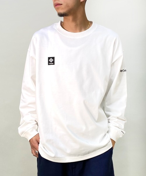 「Columbia」 長袖Tシャツ M ブラック×ブルー メンズ_画像6