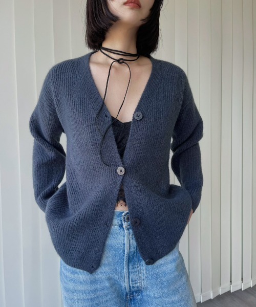 AMAIL  ニットカーディガン AMAIL（アマイル） カーディガン Ribbed Cardigan レディース