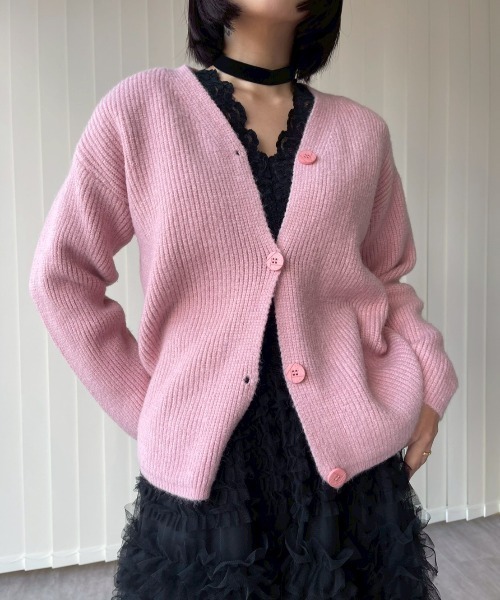 AMAIL（アマイル） カーディガン Ribbed Cardigan レディース