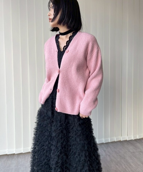 AMAIL（アマイル） カーディガン Ribbed Cardigan レディース