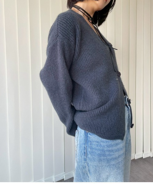AMAIL（アマイル） カーディガン Ribbed Cardigan レディース