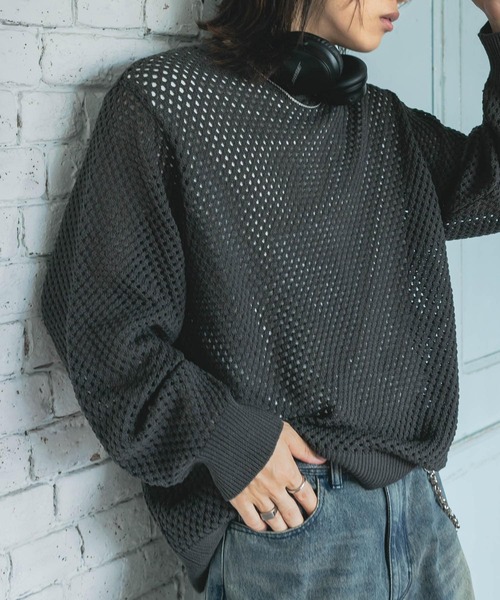 「SENSE OF PLACE by URBAN RESEARCH」 長袖ニット LARGE ブルー メンズ_画像3