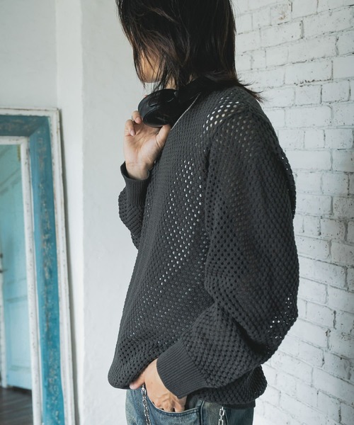 「SENSE OF PLACE by URBAN RESEARCH」 長袖ニット LARGE ブルー メンズ_画像8