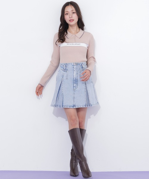 ジルボー　デニムミニスカート　M JILL by JILL STUART（ジルバイジルスチュアート） スカート 構築