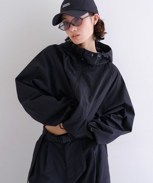ANME 接触冷感 UVカット撥水加工 ナイロンジップパーカー　グレー　L 楽天市場】ANME アンメ 接触冷感 UVカット(UPF50＋) 撥水加工 ナイロン