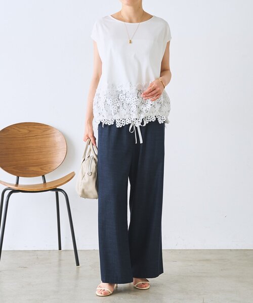 BEARDSLEY（ビアズリー） tシャツ 裾レースフレンチカットソー