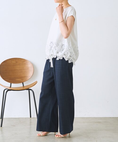 BEARDSLEY（ビアズリー） tシャツ 裾レースフレンチカットソー