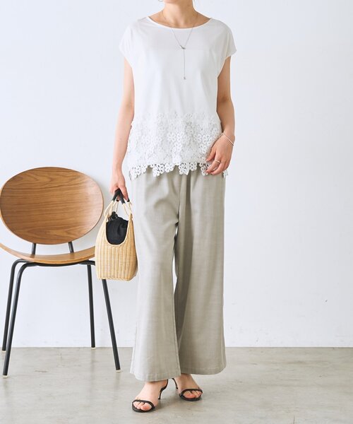 BEARDSLEY（ビアズリー） tシャツ 裾レースフレンチカットソー