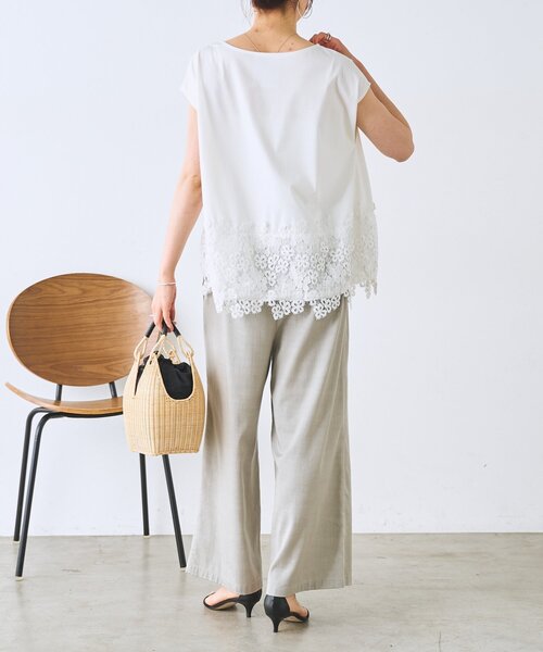 BEARDSLEY（ビアズリー） tシャツ 裾レースフレンチカットソー