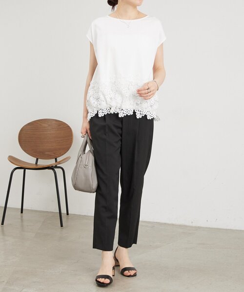 BEARDSLEY（ビアズリー） tシャツ 裾レースフレンチカットソー
