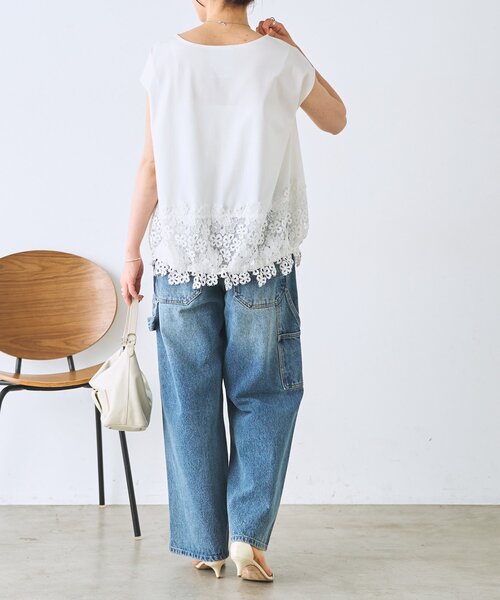BEARDSLEY（ビアズリー） tシャツ 裾レースフレンチカットソー