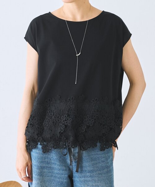 BEARDSLEY（ビアズリー） tシャツ 裾レースフレンチカットソー