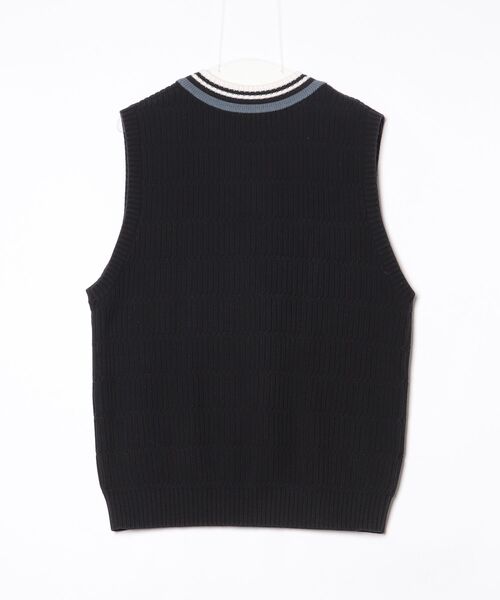 【美品】FRED PERRY フレッドペリー　チルデンニットベスト M ネイビー FRED PERRY（フレッドペリー） ニットベスト M ネイビー メンズ