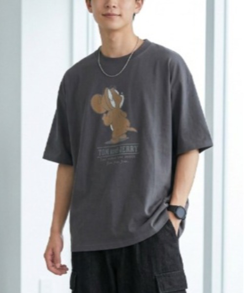 tシャツ 「TOM＆JERRY/トムとジェリー」USD加工プリント半袖T