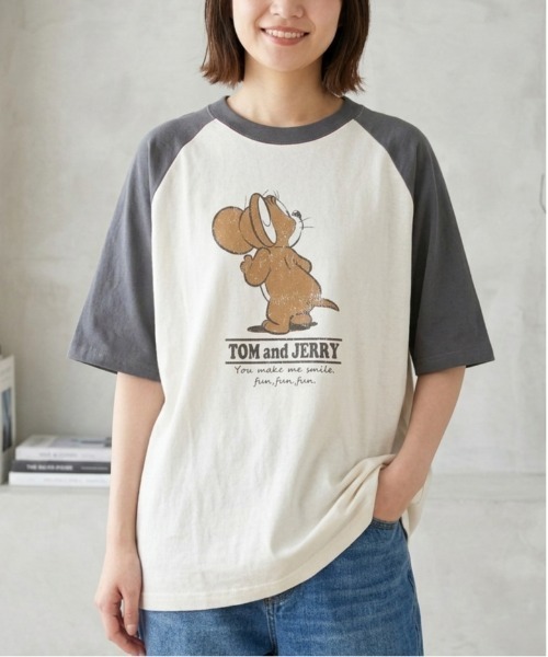 tシャツ 「TOM＆JERRY/トムとジェリー」USD加工プリント半袖T