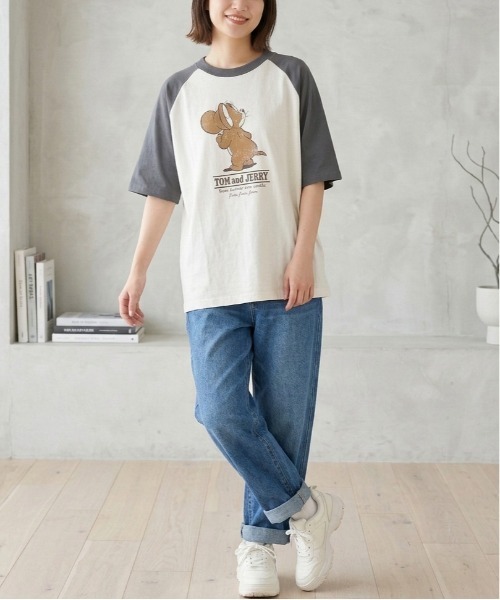 tシャツ 「TOM＆JERRY/トムとジェリー」USD加工プリント半袖T