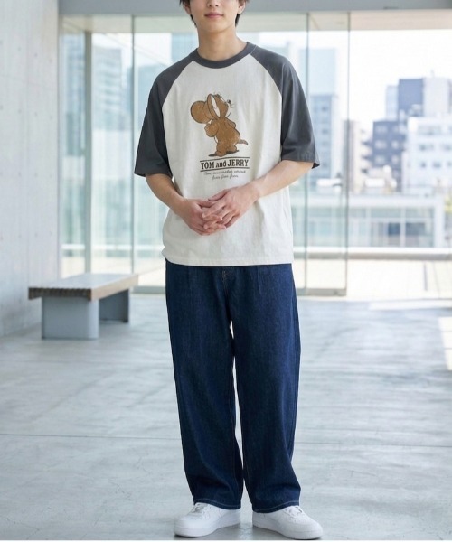 tシャツ 「TOM＆JERRY/トムとジェリー」USD加工プリント半袖T