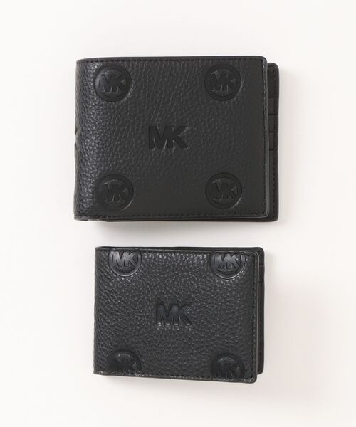 『値下げ中』黒レザー マネークリップウォレット MICHAEL KORS（マイケルコース） マネークリップ BILLFOLD W PASSCASE